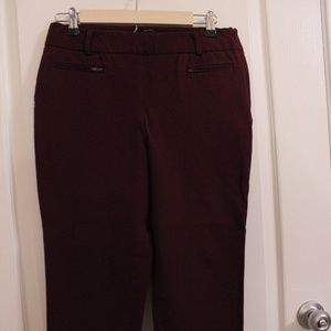 Talbots Chatham Maroon Ankle Pants Size 8P
